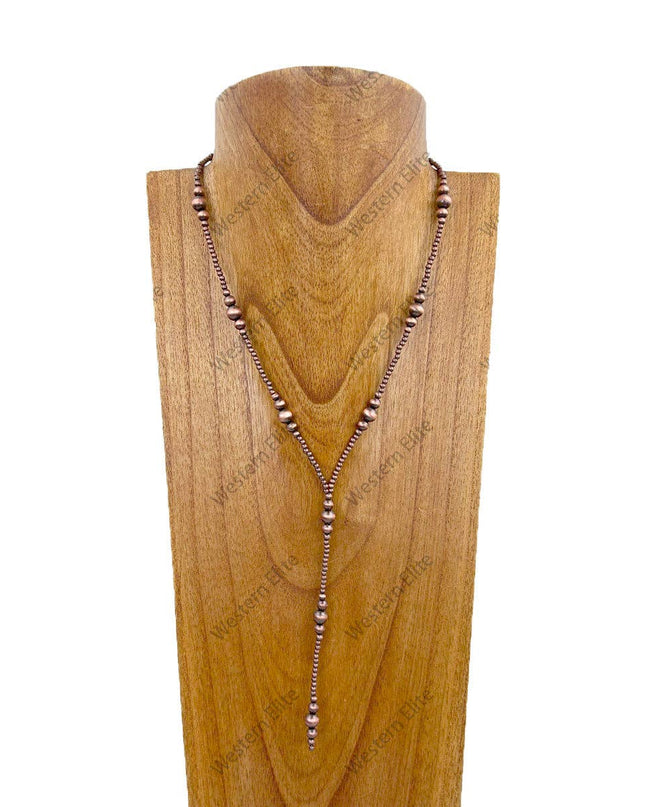 NKS231216-05                        20 inches silver Navajo pearl beads Necklace