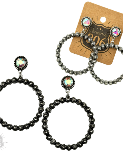 Western concho berry earring