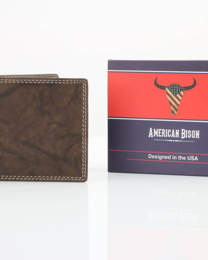 American Bison Oil Pull Up Top Flap Bifold 15729
