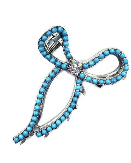 Western Turquoise Stone Ribbon Hair Claw