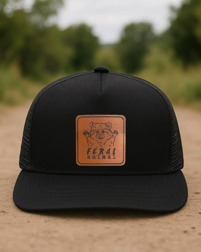 "Feral Animal" Raccoon Trucker Hat for Outdoor Nature Kids