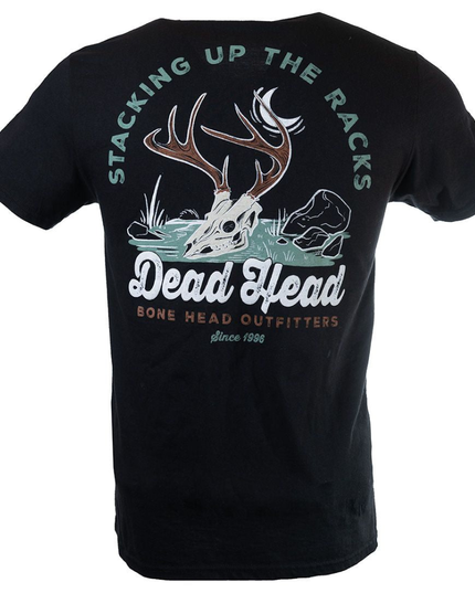 Men's Bone Head Outfitters Dead Head Black T-Shirt