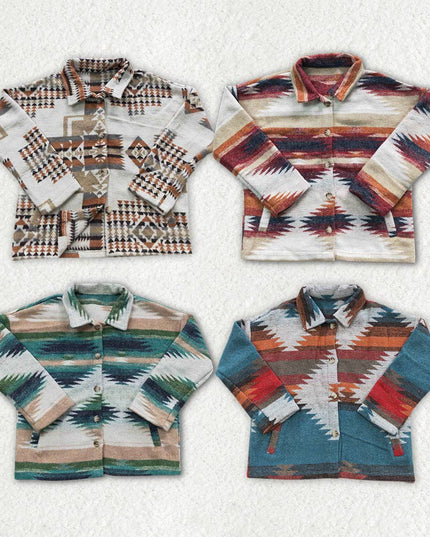 Baby Kids Western Aztec Sibling Jackets Cardigans
