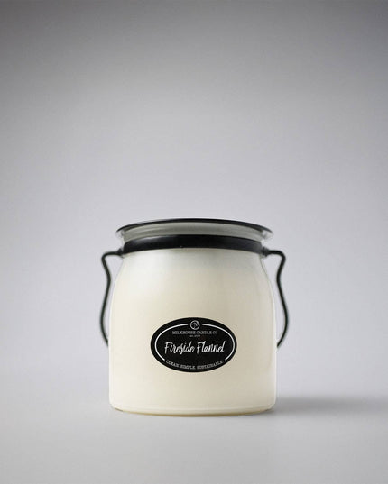 16 oz Butter Jar Candle: Fireside Flannel