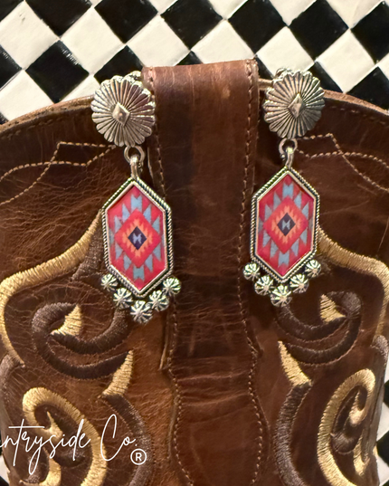 Canyon Red Dangle Earrings