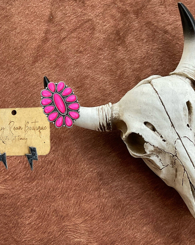 Western Pink Cuff Ring