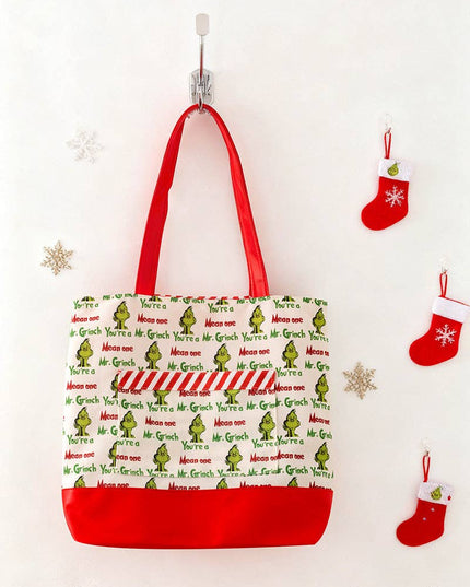 Mommy & Me Christmas Canva printed totes.