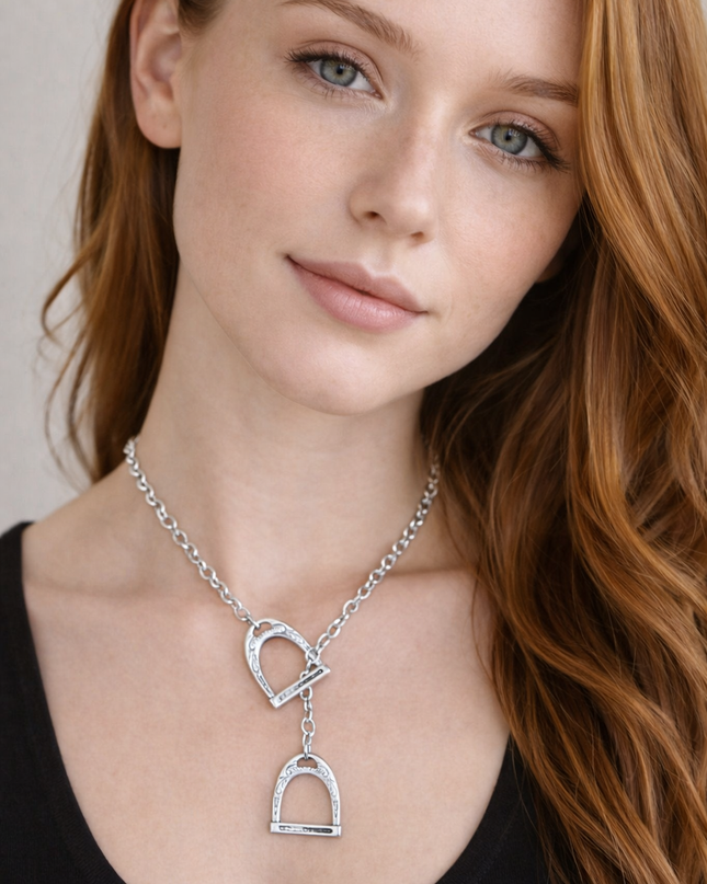The Open Range Stirrup Necklace