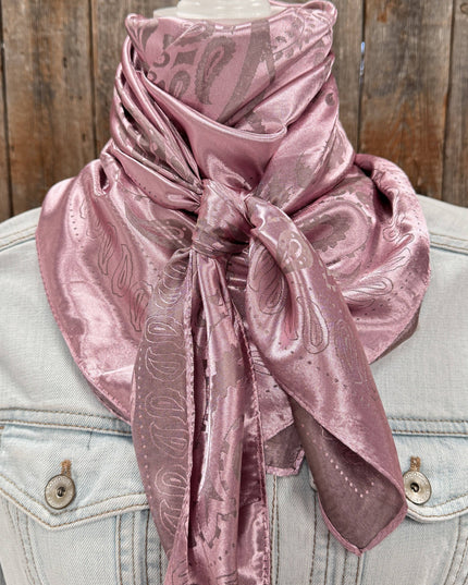 35X35" Pink Jacquard Wild Rag / Scarf WR4049