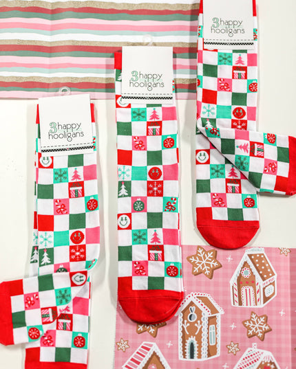 Socks - Christmas Checkered