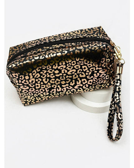 Waterproof Fabric Leopard Pattern Cosmetic Bag