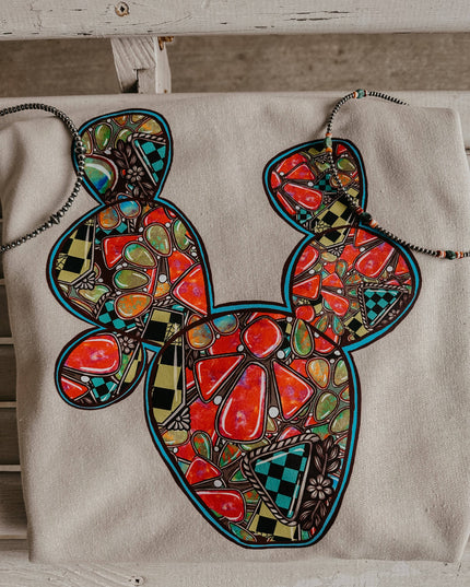 Turquoise Cactus Tee