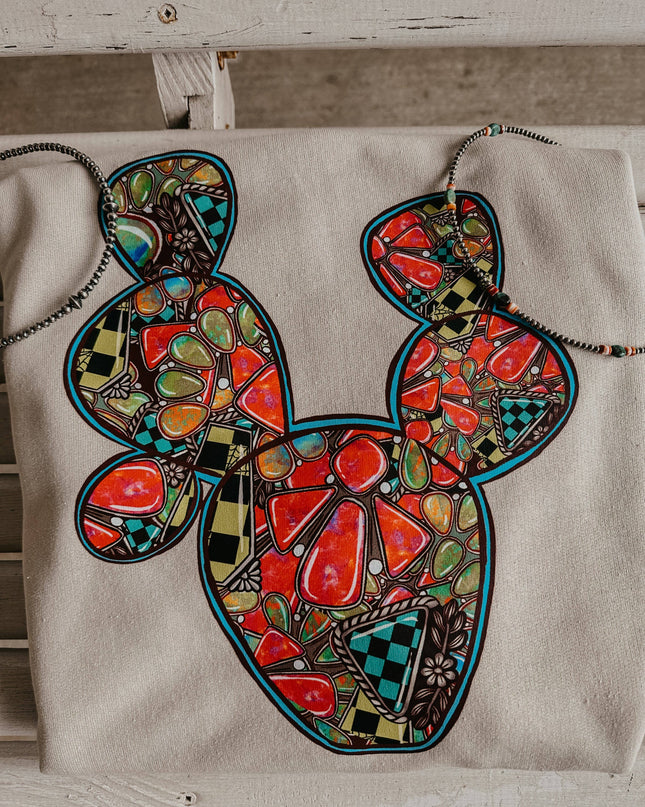 Turquoise Cactus Tee