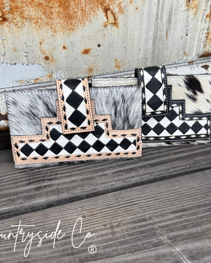 Miranda Checkered Cowhide Wallet