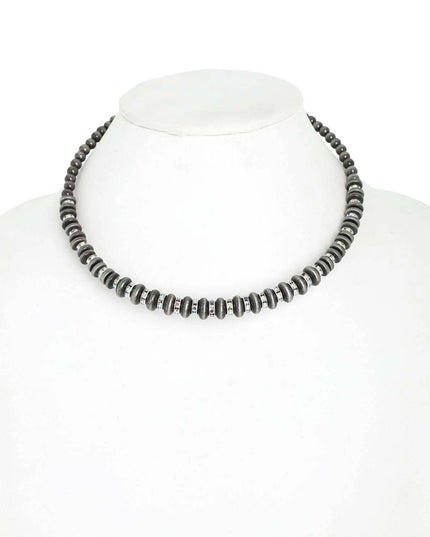 Western Navajo Pearl Beaded Collar Necklace