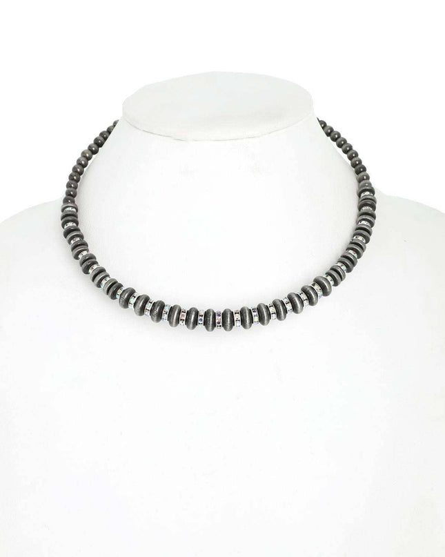 Western Navajo Pearl Beaded Collar Necklace