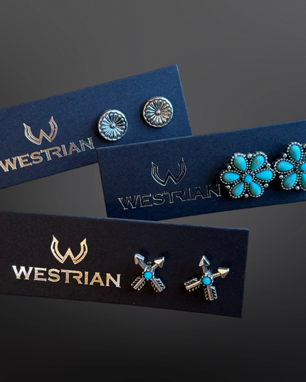 Western Faux Stud Earrings Assortment Of Over 20 Patterns
