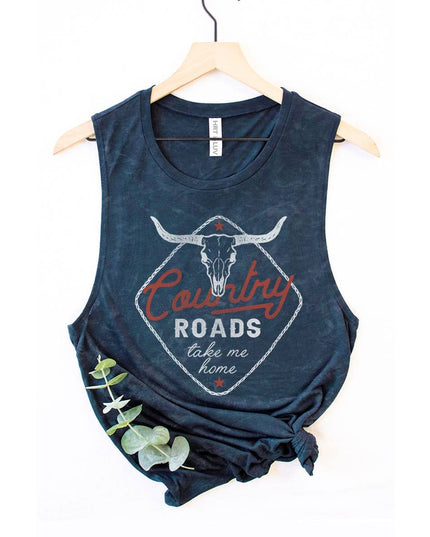 COUNTRY ROADS GRAPHIC TANK TOP