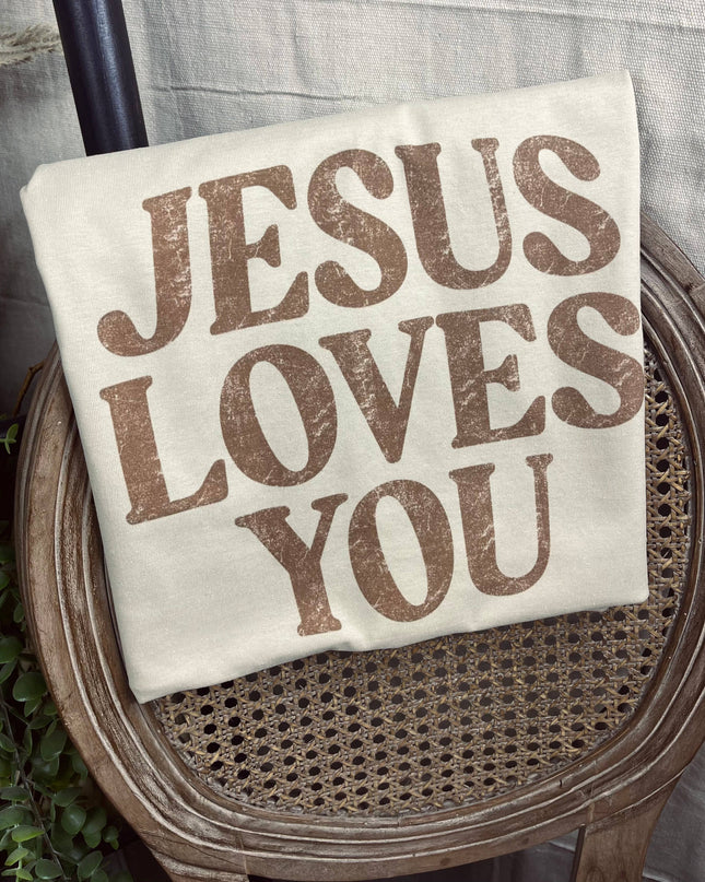 Jesus Loves You (Gildan Sublimation Tee)