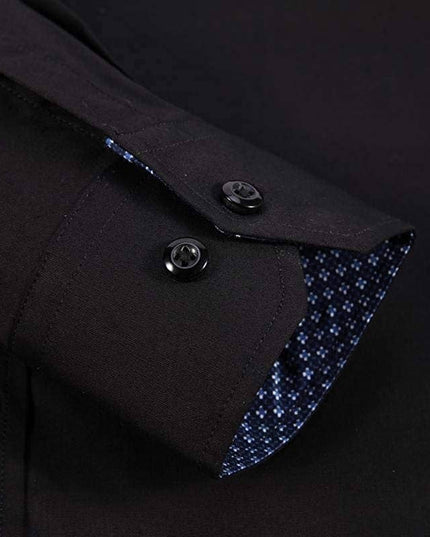 Mens Dress Shirts Long Sleeve Regular Fit Button Shirts-100