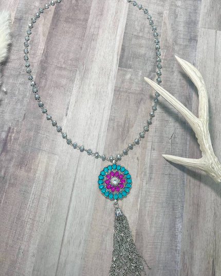 All For You Multi-Colored Pendant Necklace