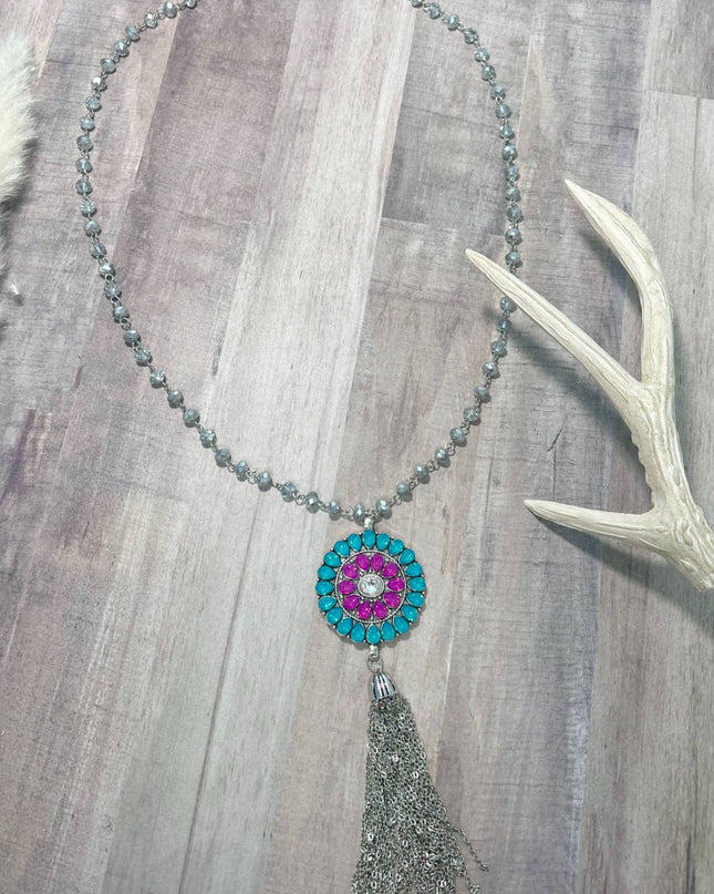 All For You Multi-Colored Pendant Necklace
