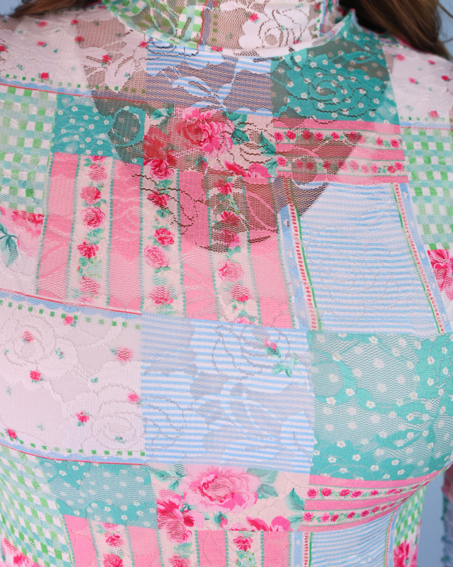 Kylie Lace Top- Heirloom Patchwork