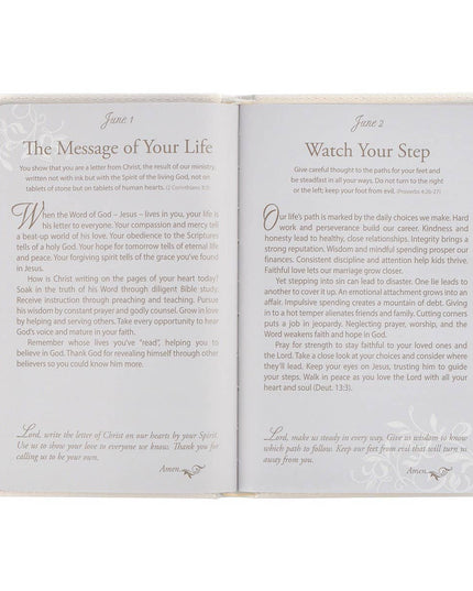 Devotional for Mr. & Mrs. White Faux Leather