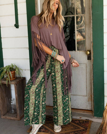 Western Showstopper Fringe Top - Mocha