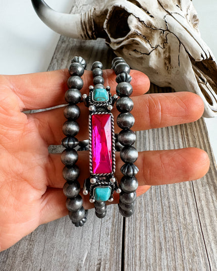 WESTERN STYLE BEADED BRACELET SET