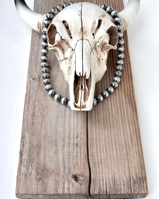 10MM Western Style Navajo Pearl Bead Necklace
