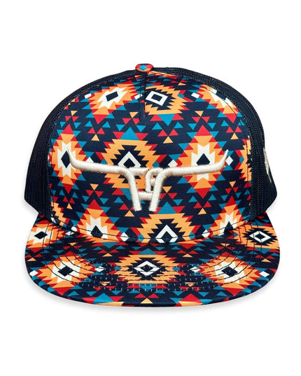 "CA Longhorn" Tan Puff - CA Sunburst Aztec, Snapback Cap (2024)