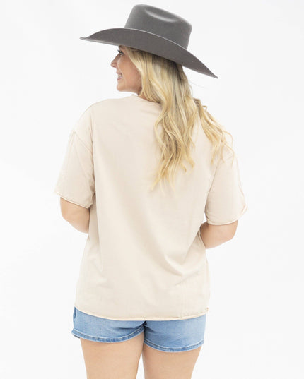 Queen Card on Beige Tee Shirt