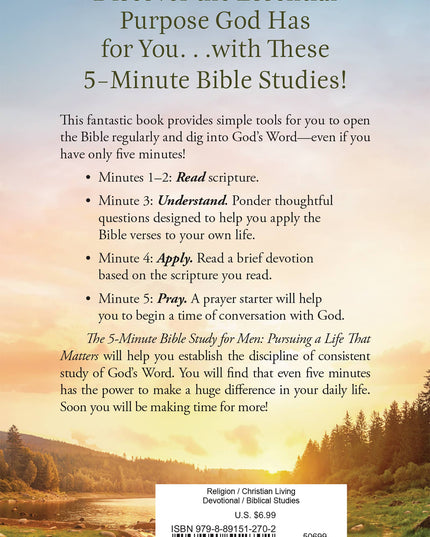 The 5-Minute Bible Study for Men: Pursuing a Life That Matte