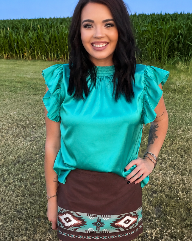 Babydoll Top Turquoise
