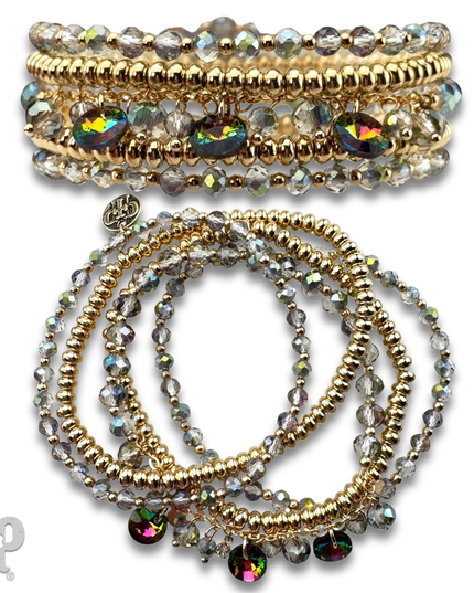 Rhinestone drops bracelet