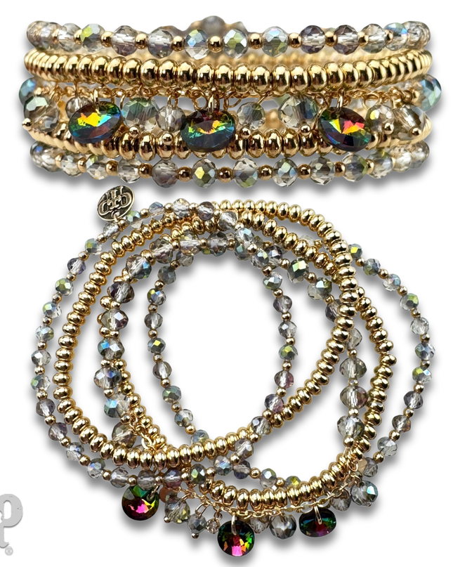 Rhinestone drops bracelet