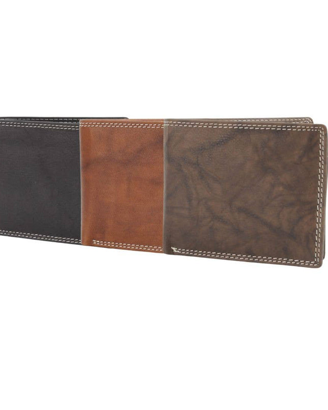 American Bison Oil Pull Up Top Flap Bifold 15729