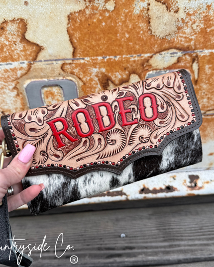 Rodeo Darling Cowhide Wallet Wristlet
