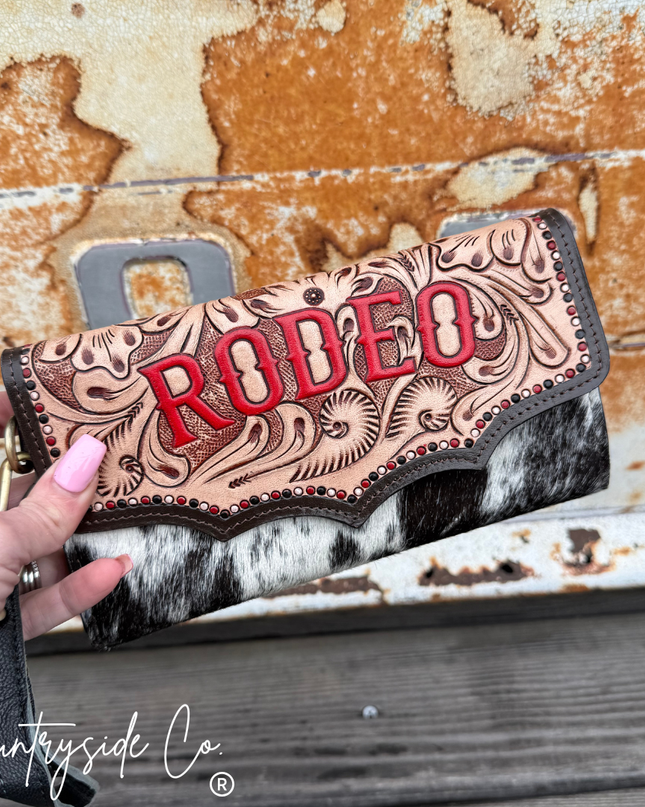 Rodeo Darling Cowhide Wallet Wristlet