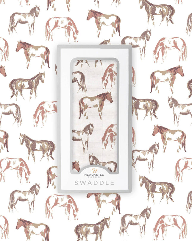 Wild Horses Bamboo Swaddle