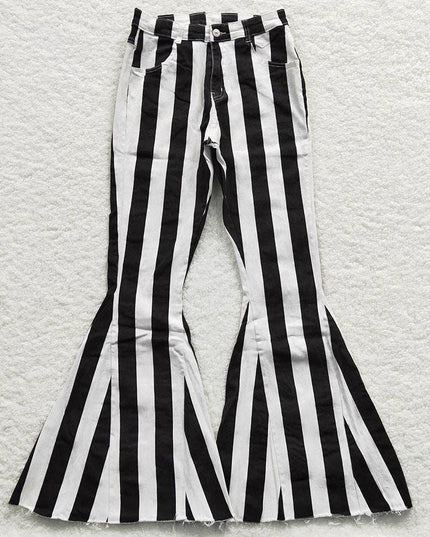 Adult Women Bell Bottom Denim Jeans Pants Trousers