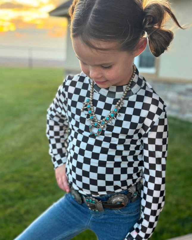 Mini Round The Track Mesh Top