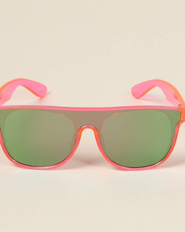 Kid's Flat Top Square Frame Sunglasses