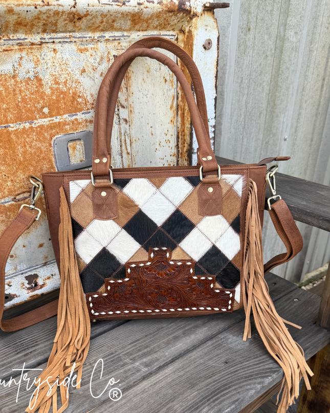 Conway Cowhide Purse