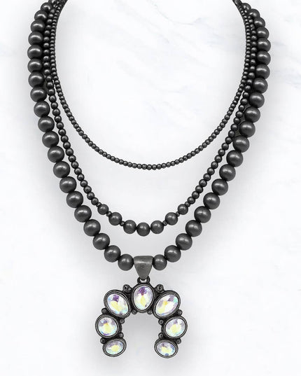 Triple Layer Western Beaded Squash Blossom