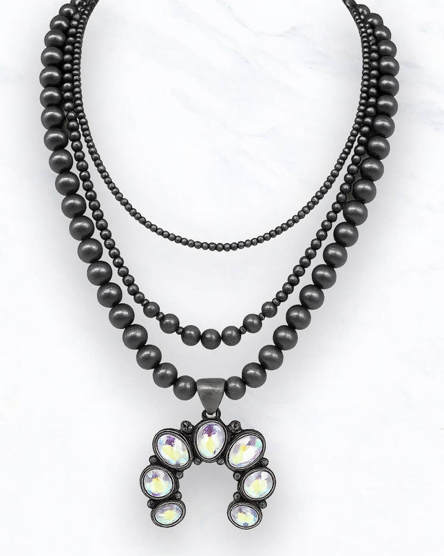 Triple Layer Western Beaded Squash Blossom