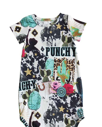 Baby newborn western cactus gown
