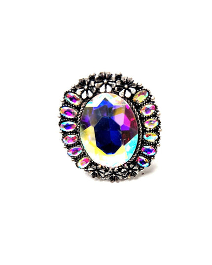 WESTERN CRYSTAL CONCHO CUFF RING