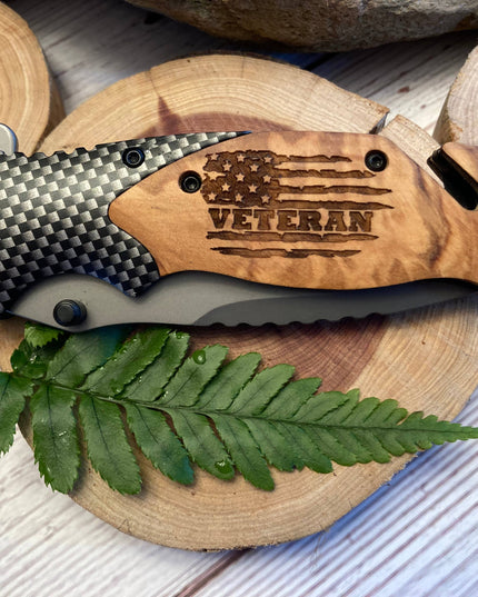 Flag with Veteran Knife